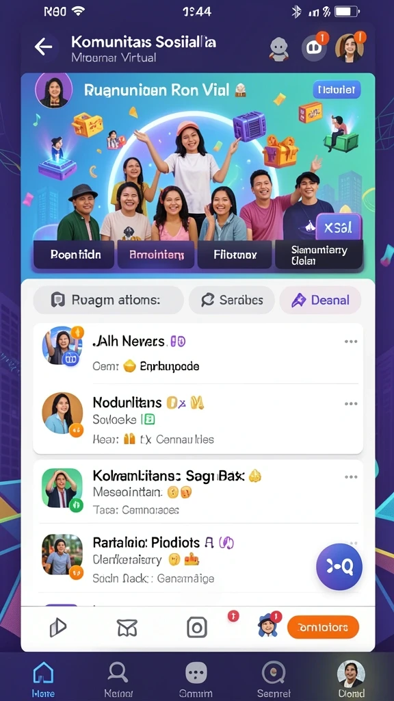 qqnusa - Antarmuka utama aplikasi QQNUSA yang menarik.